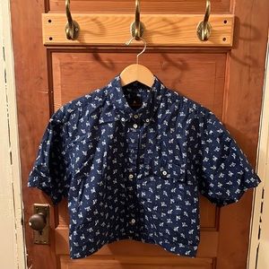 Vintage Liz Claiborne 100% cotton boxy button up shirt